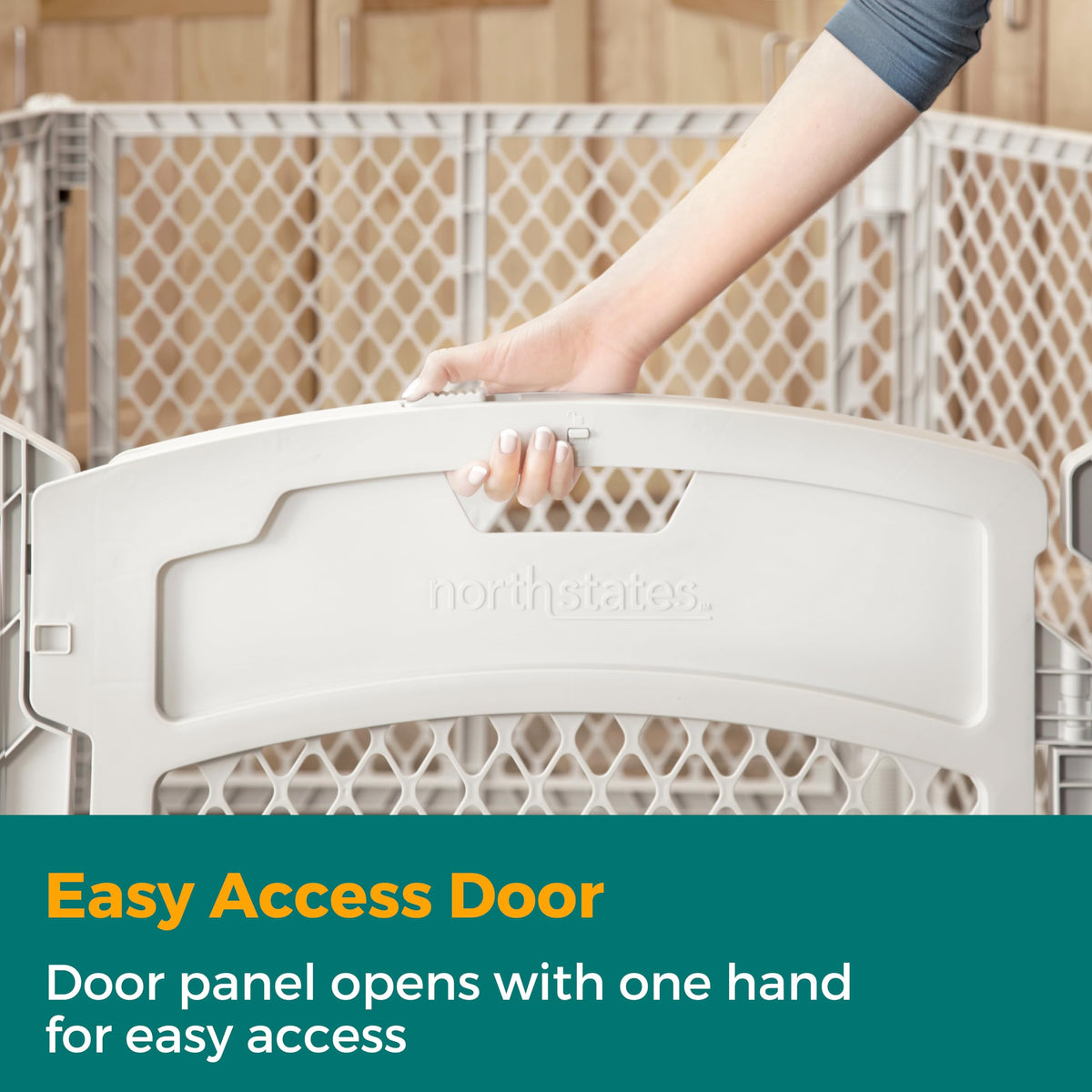 MYPET Pet Playpen in 6-Panel, Light Gray