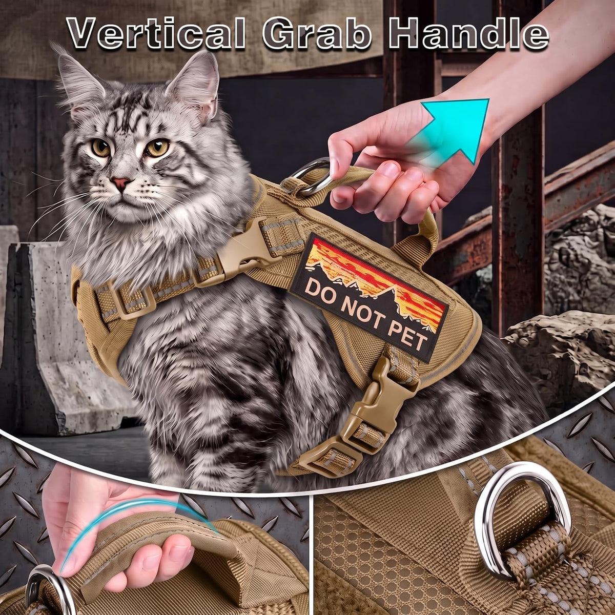 nanappice Animal Harness in Large, Khaki