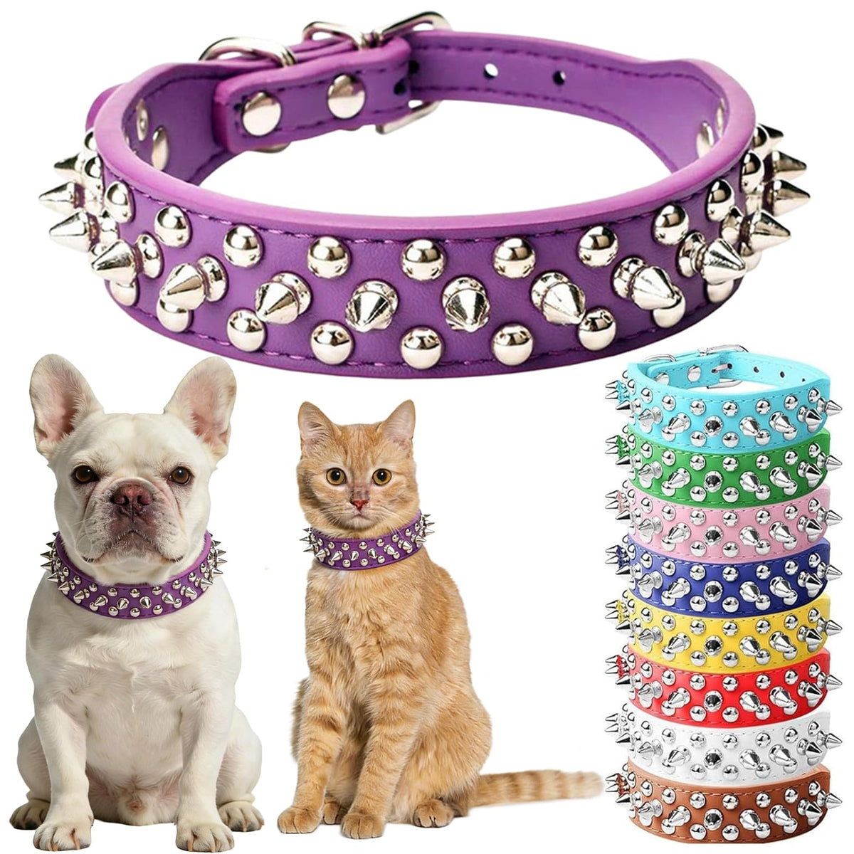PSPORT Animal Collar in XXS(Neck 6-8"), Purple