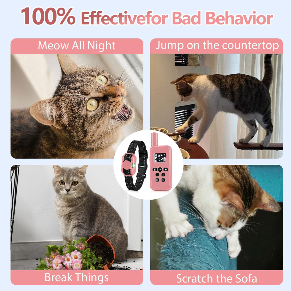 FASHILEAD Animal Collar in Small, Pink