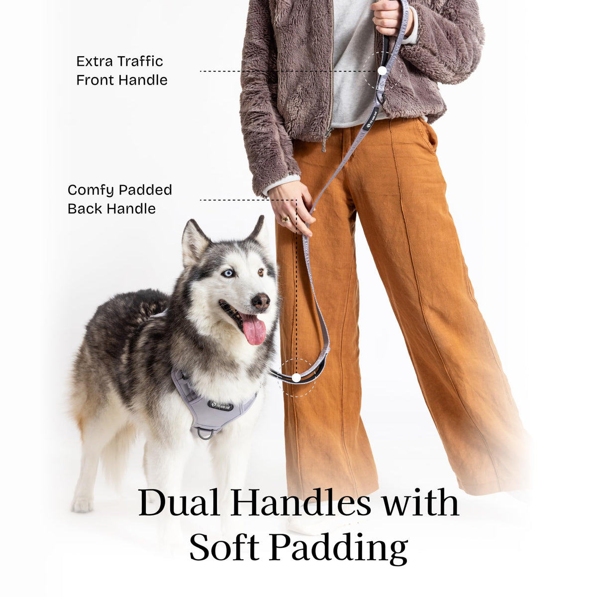 Fei and Eve Leash in 4FT, Twilight Gray
