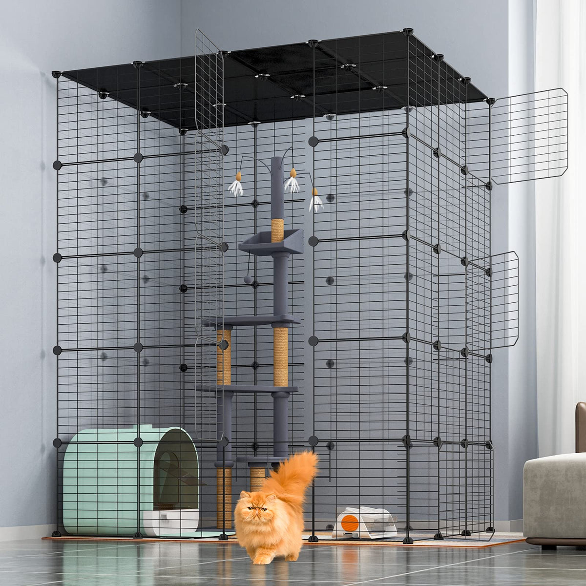 Oneluck Animal Cage in 54.0"L x 41.0"W x 68.0"H