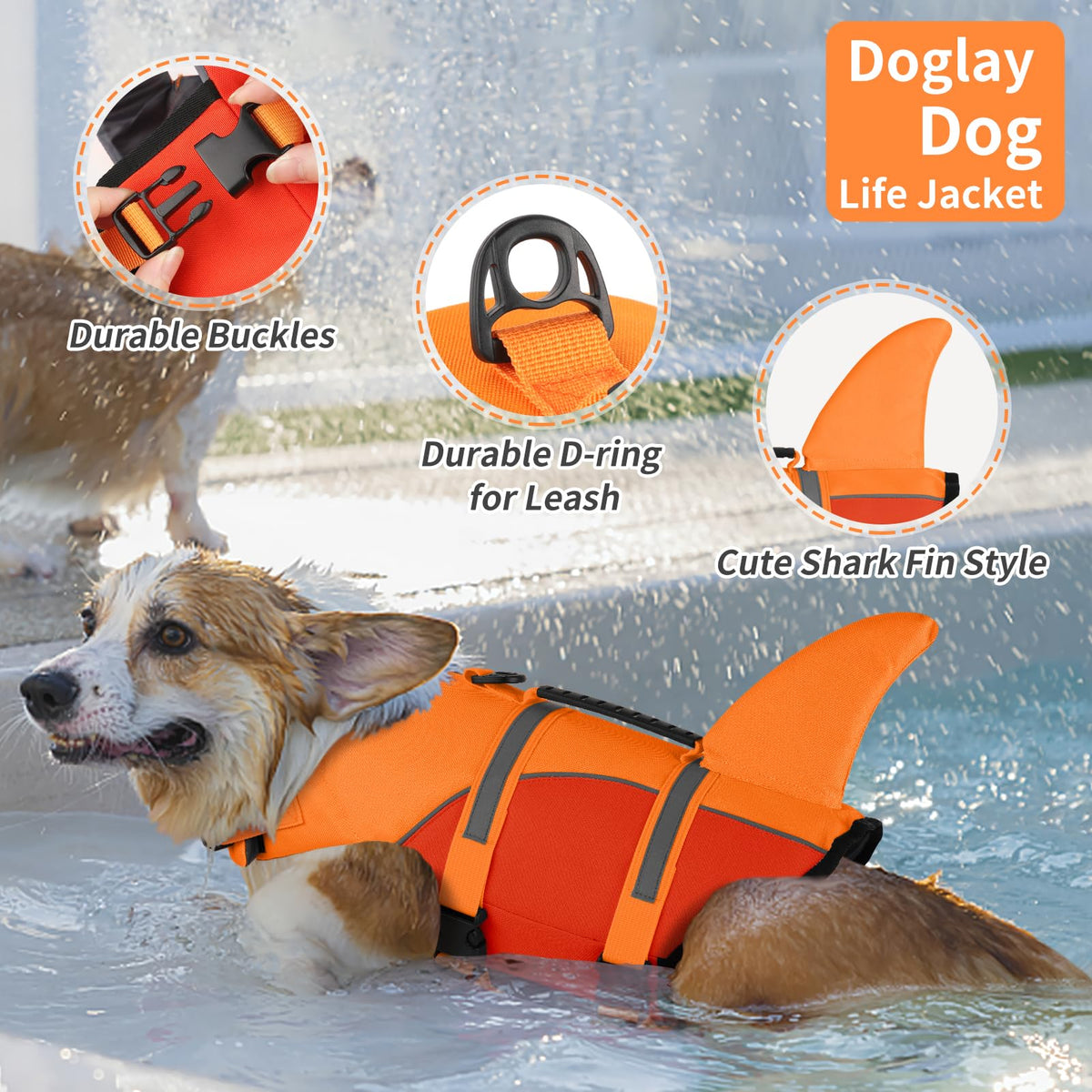 Doglay Pet Apparel in X-small, Orange-New