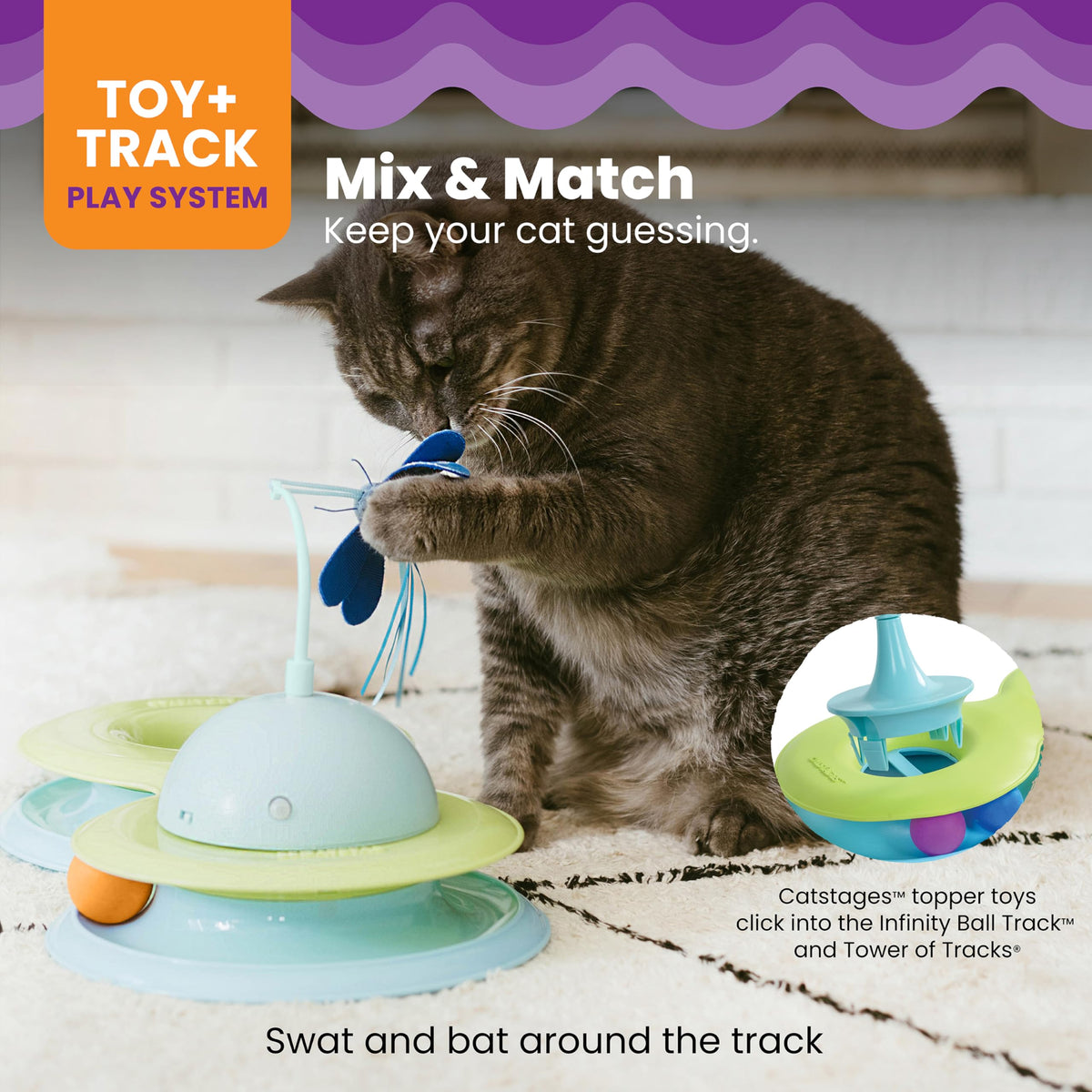 Catstages Pet Toy in One-Size, Infinity Track
