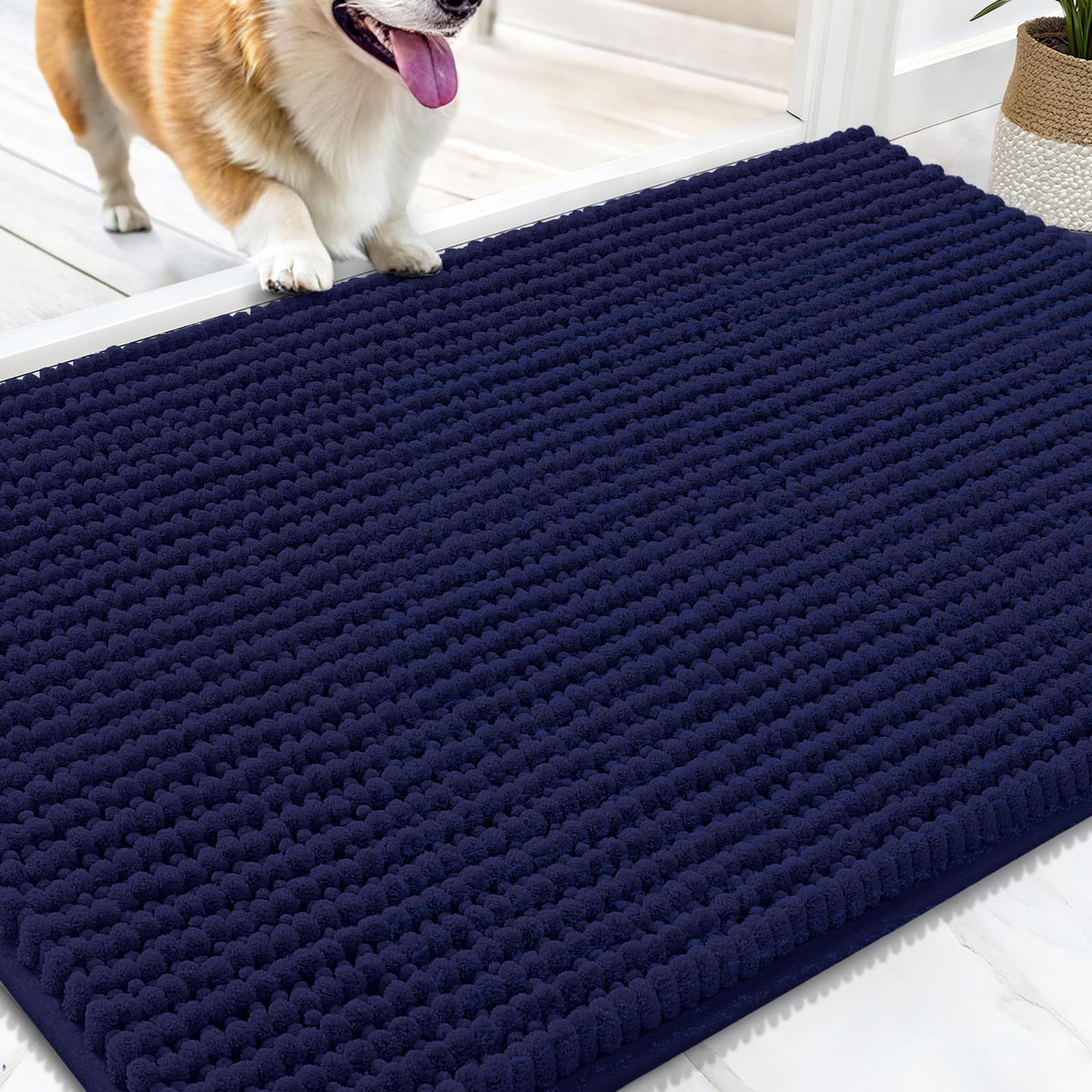 OLANLY Pet Bed Mat in 30" X 20", Navy Blue