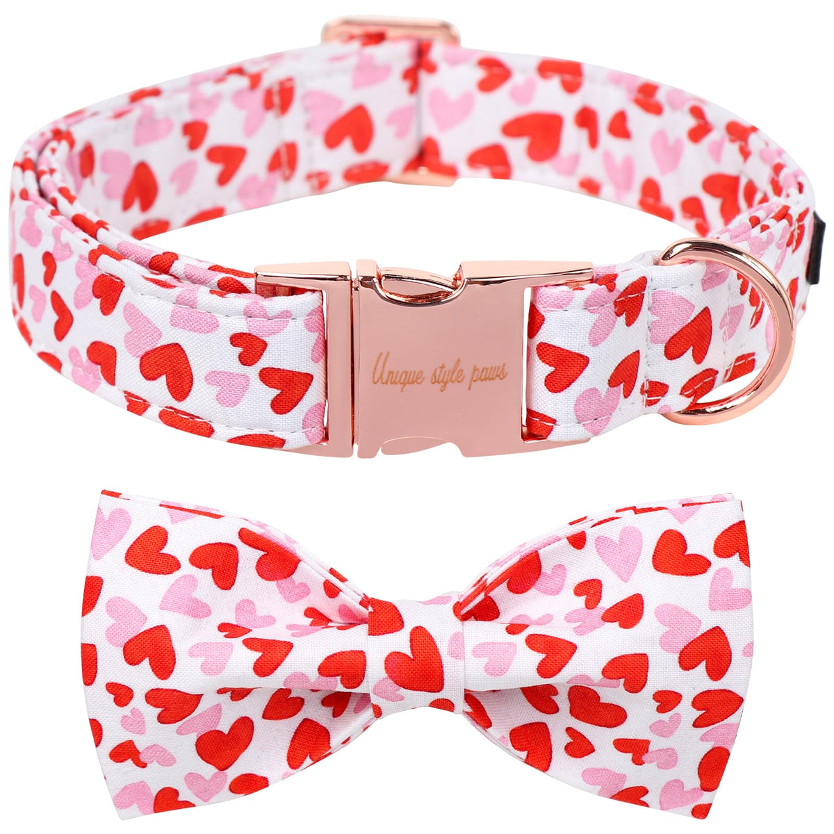 Unique style paws Animal Collar in S, heart-bow