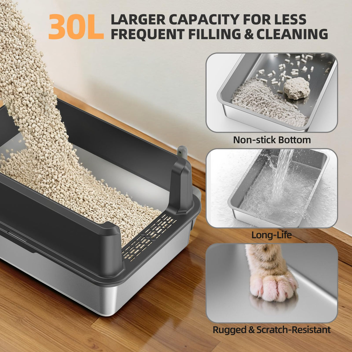 WoofiGo Litter Box in X-Large, 1 - Dark Gray (Pack of 1)