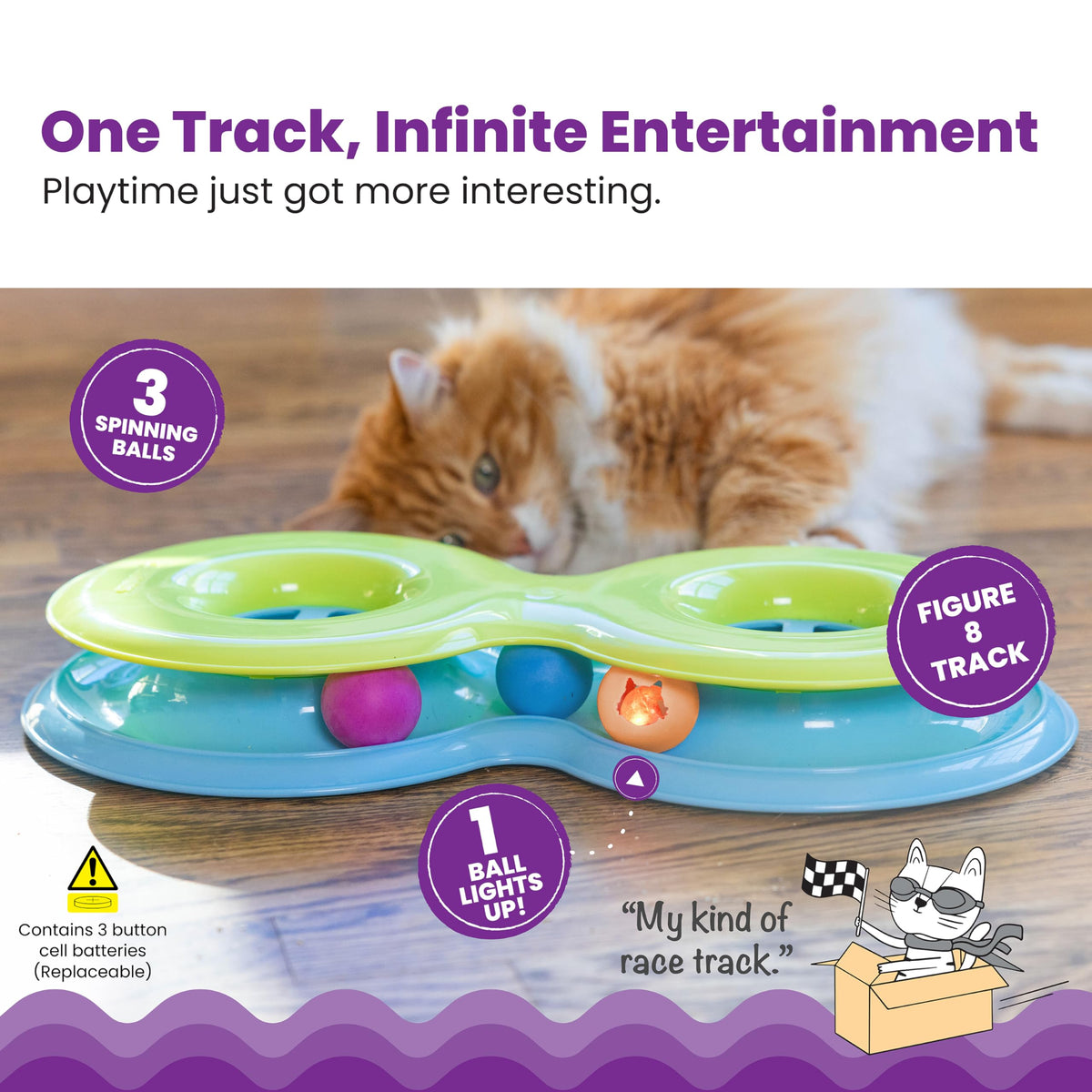 Catstages Pet Toy in One-Size, Infinity Track