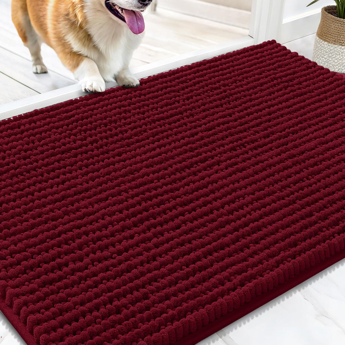 OLANLY Pet Bed Mat in 30" X 20", Burgundy