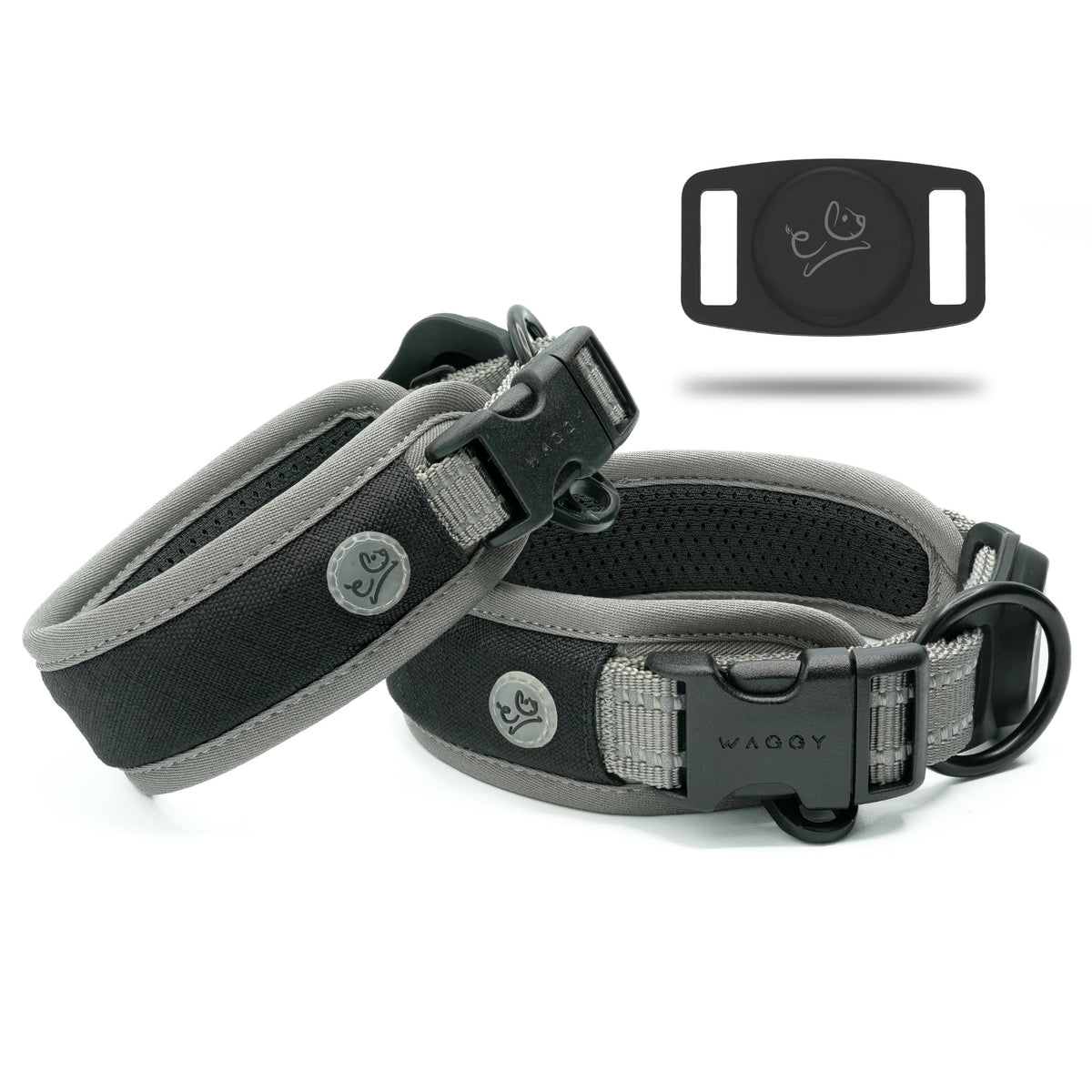 WaggyLife Animal Collar in XS (11.8"-13.8"), Grey