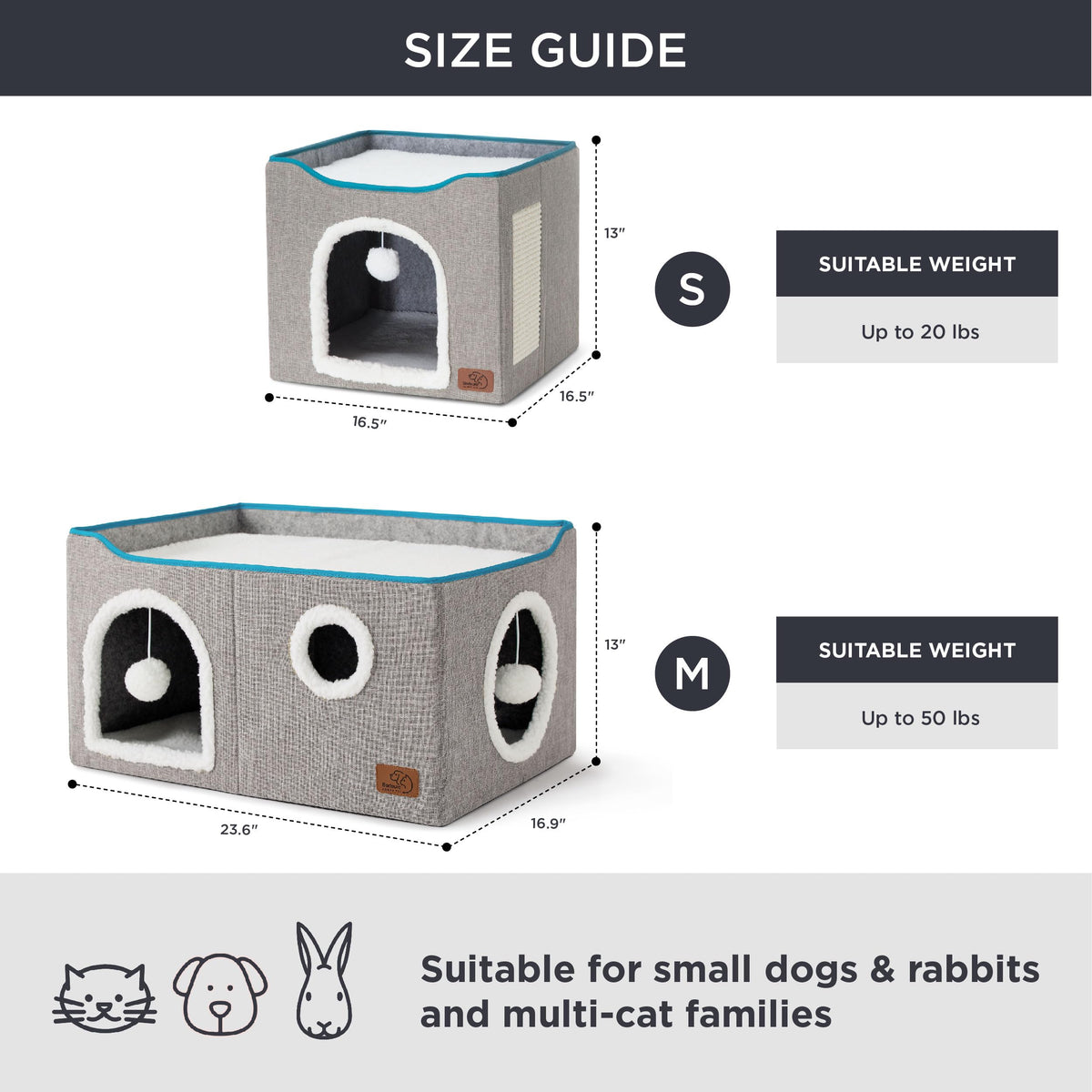 Bedsure Pet Activity Structure in Widen, Grey