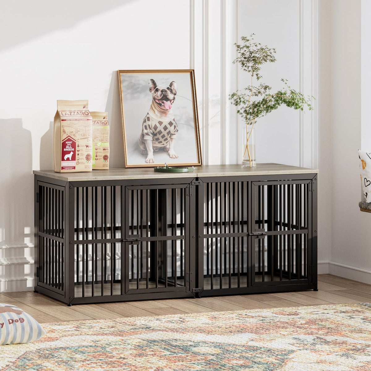 Lyromix Animal Cage in 26.9"L x 20.9"W x 24.0"H, Ancient gray