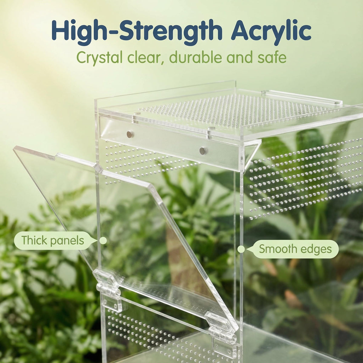 GlideMax Vivarium in 6x6x9inch, Clear