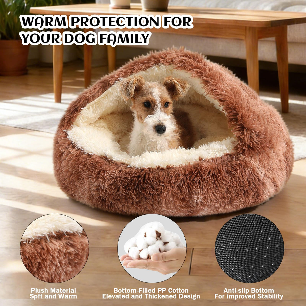NOYAL Pet Bed Mat in X-Small 15.7'', Bandhnu Coffee