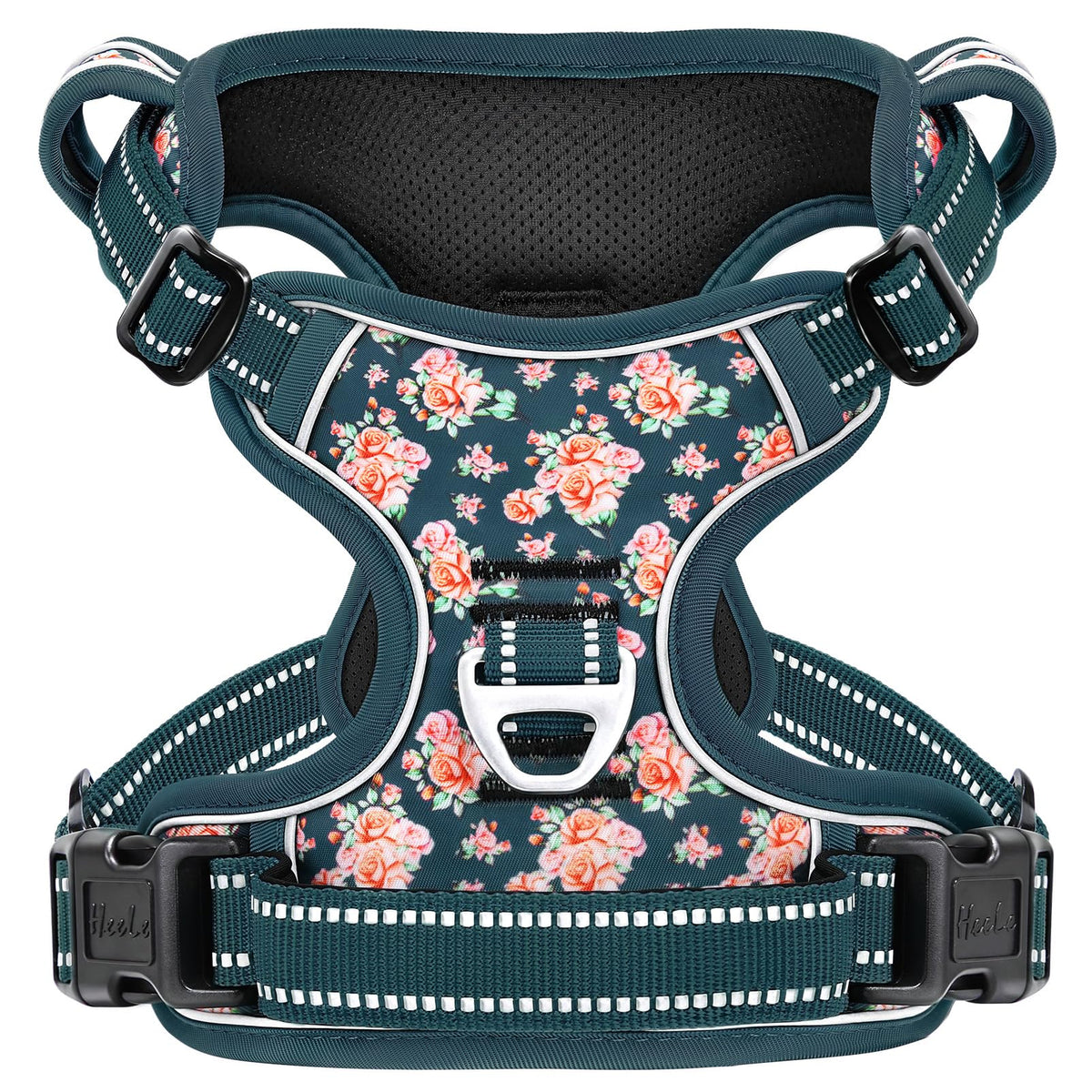 HEELE Animal Harness in S, Flower Blackish Green