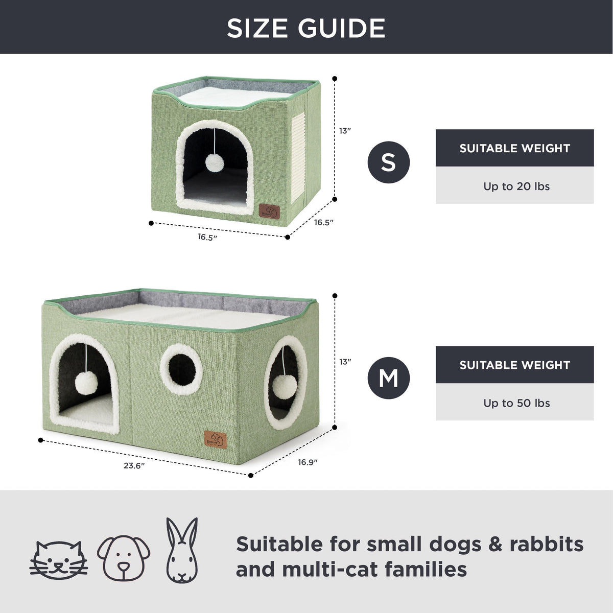 Bedsure Pet Activity Structure in Widen, Green
