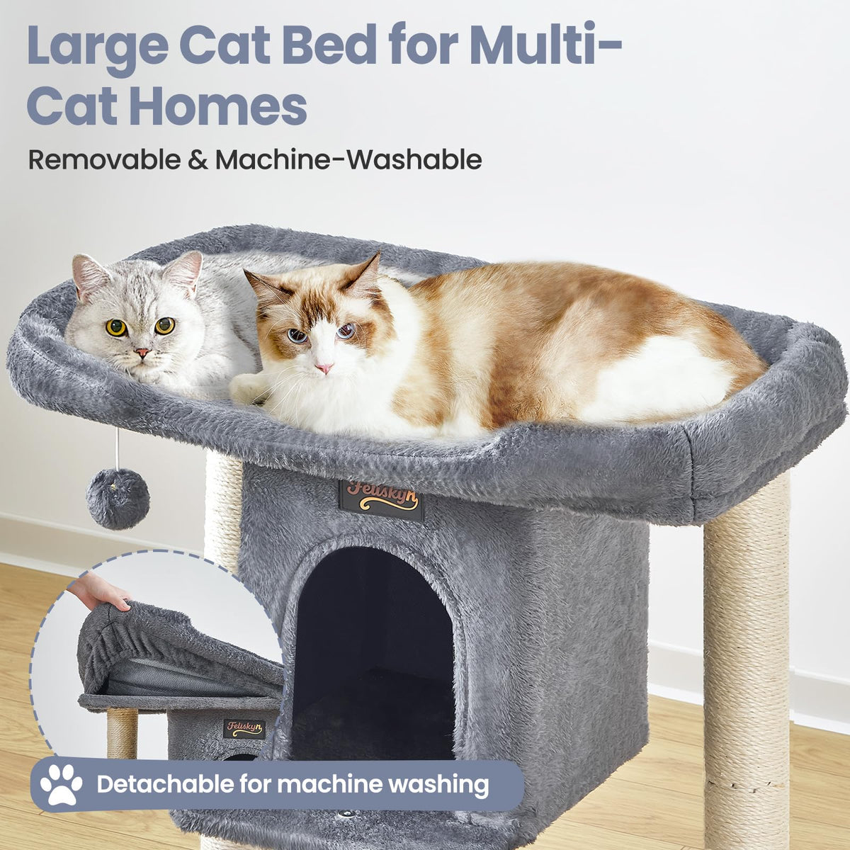 Feliskyn Pet Activity Structure in 28 Inches, Dark Grey