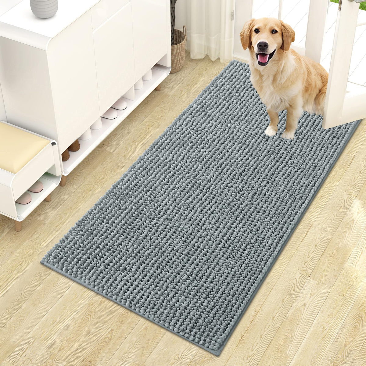 OLANLY Pet Bed Mat in 44" X 24", Grey
