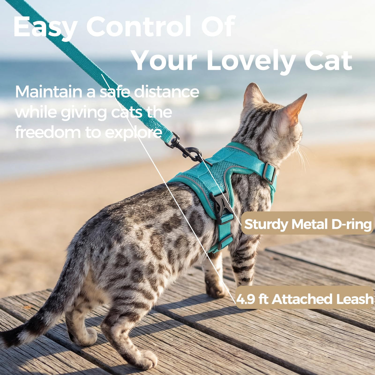 pangdi Animal Harness in Small, Turquoise