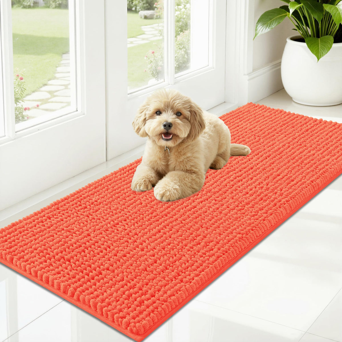 OLANLY Pet Bed Mat in 47" X 20", Coral