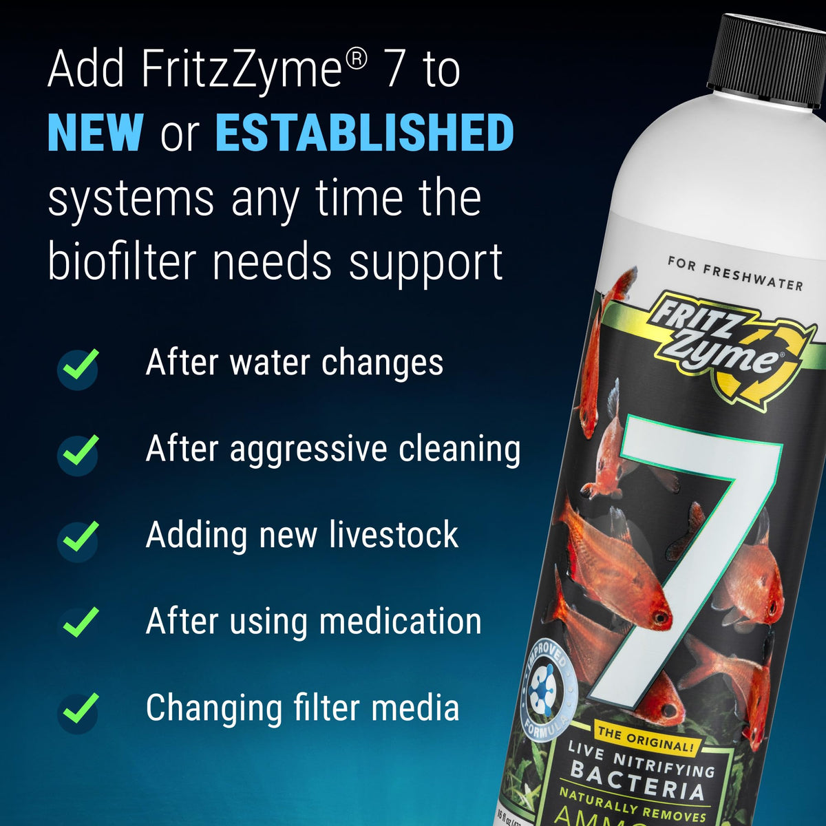 Fritz Aquatics Aquarium Pond Water Treatment in 16 oz, Black