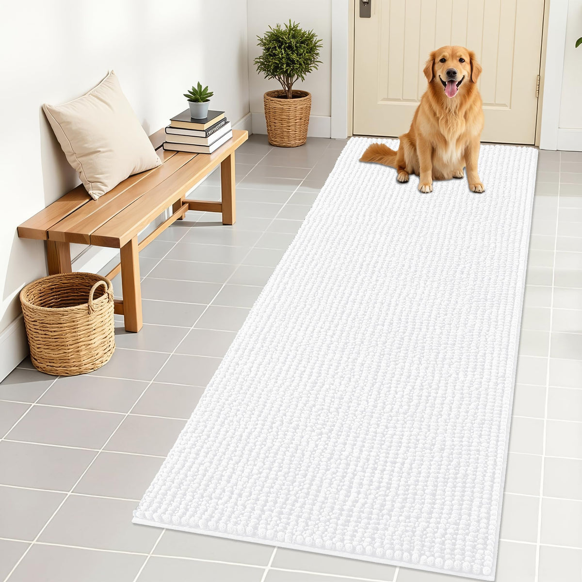 OLANLY Pet Bed Mat in 70" X 24", White