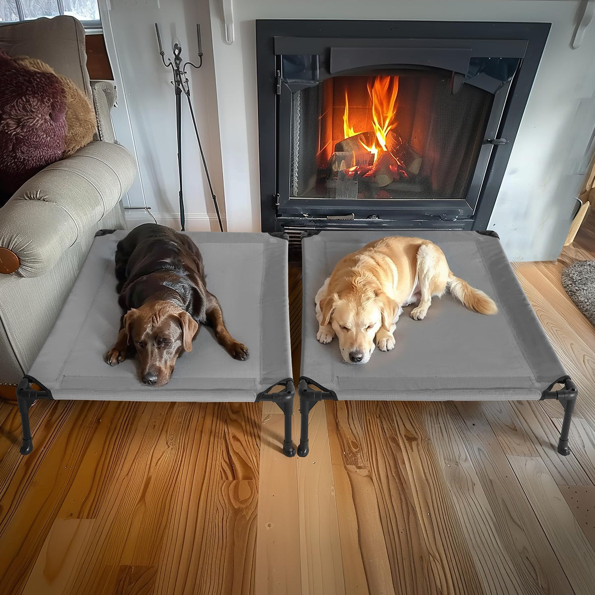 Veehoo Pet Bed Mat in 42.0"L x 30.0"W x 7.0"Th, 2Packs- Grey