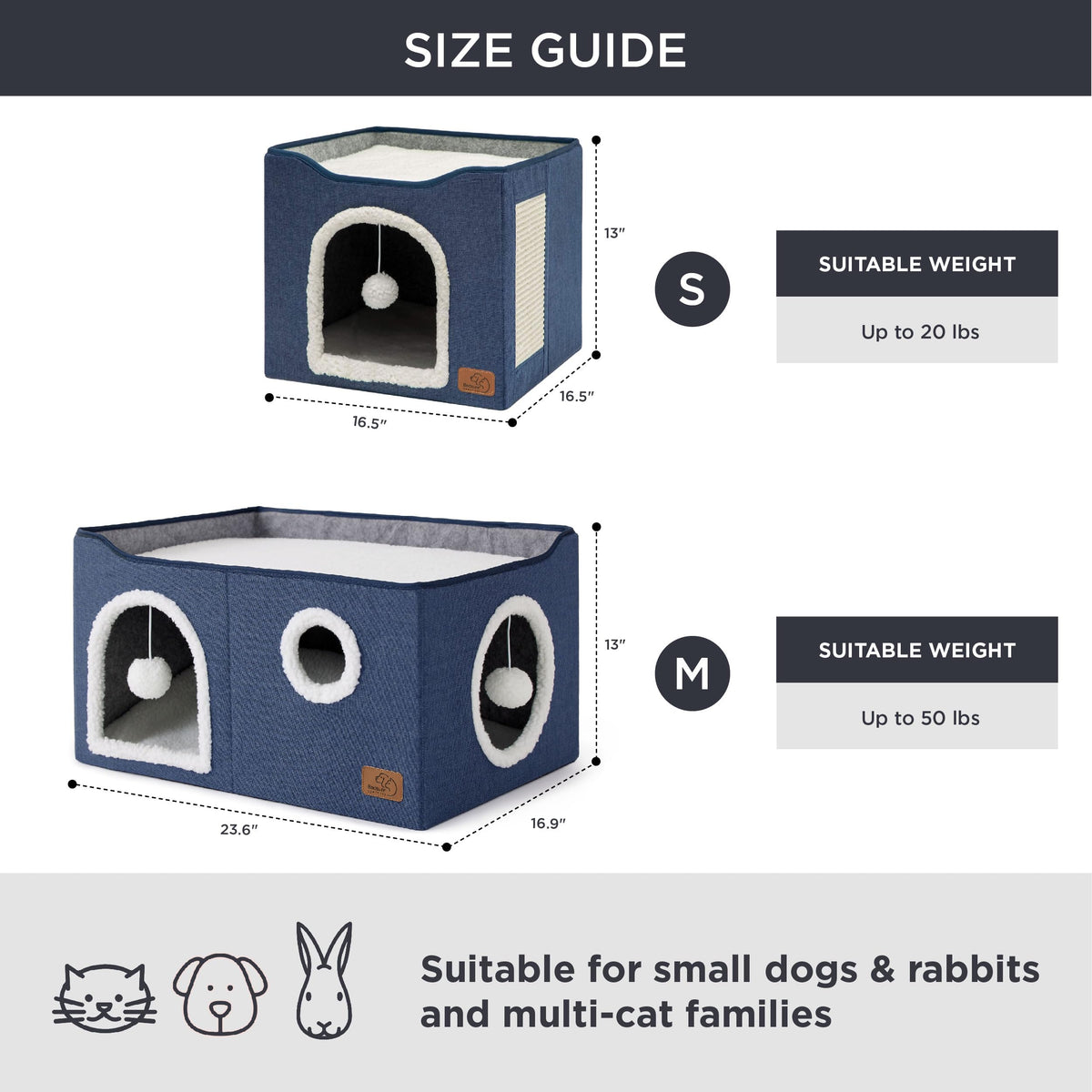 Bedsure Pet Activity Structure in Widen, Blue