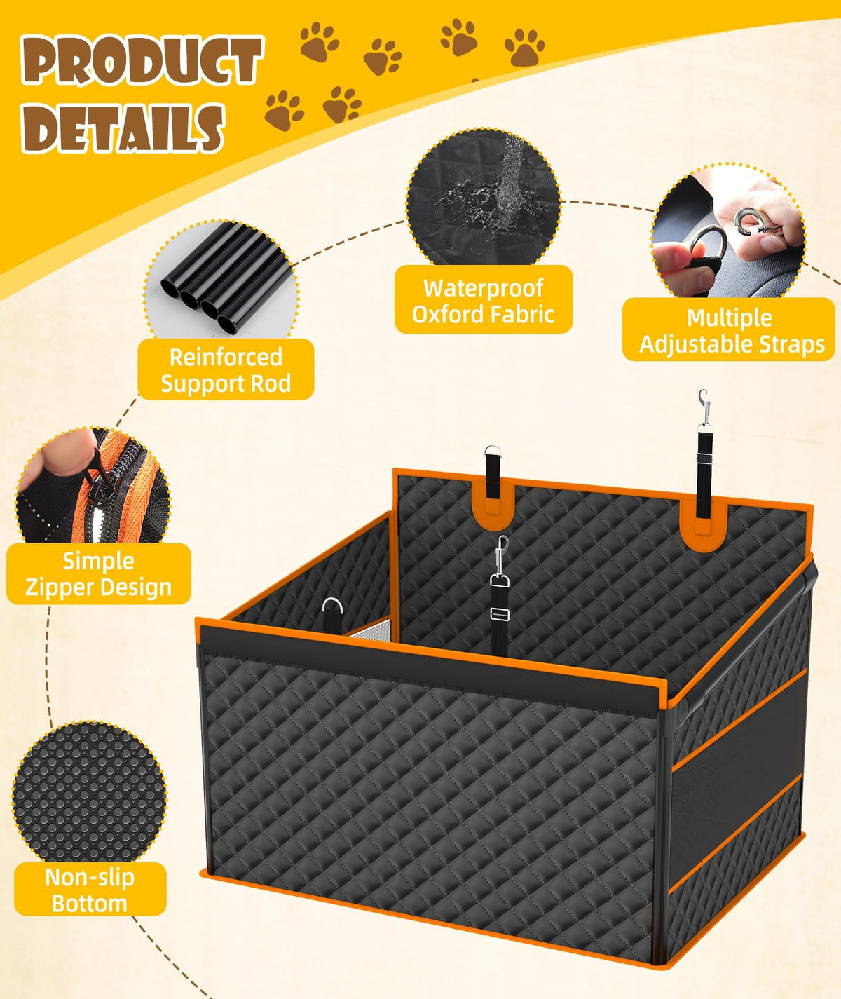 EPN Pet Seat in Large, Black