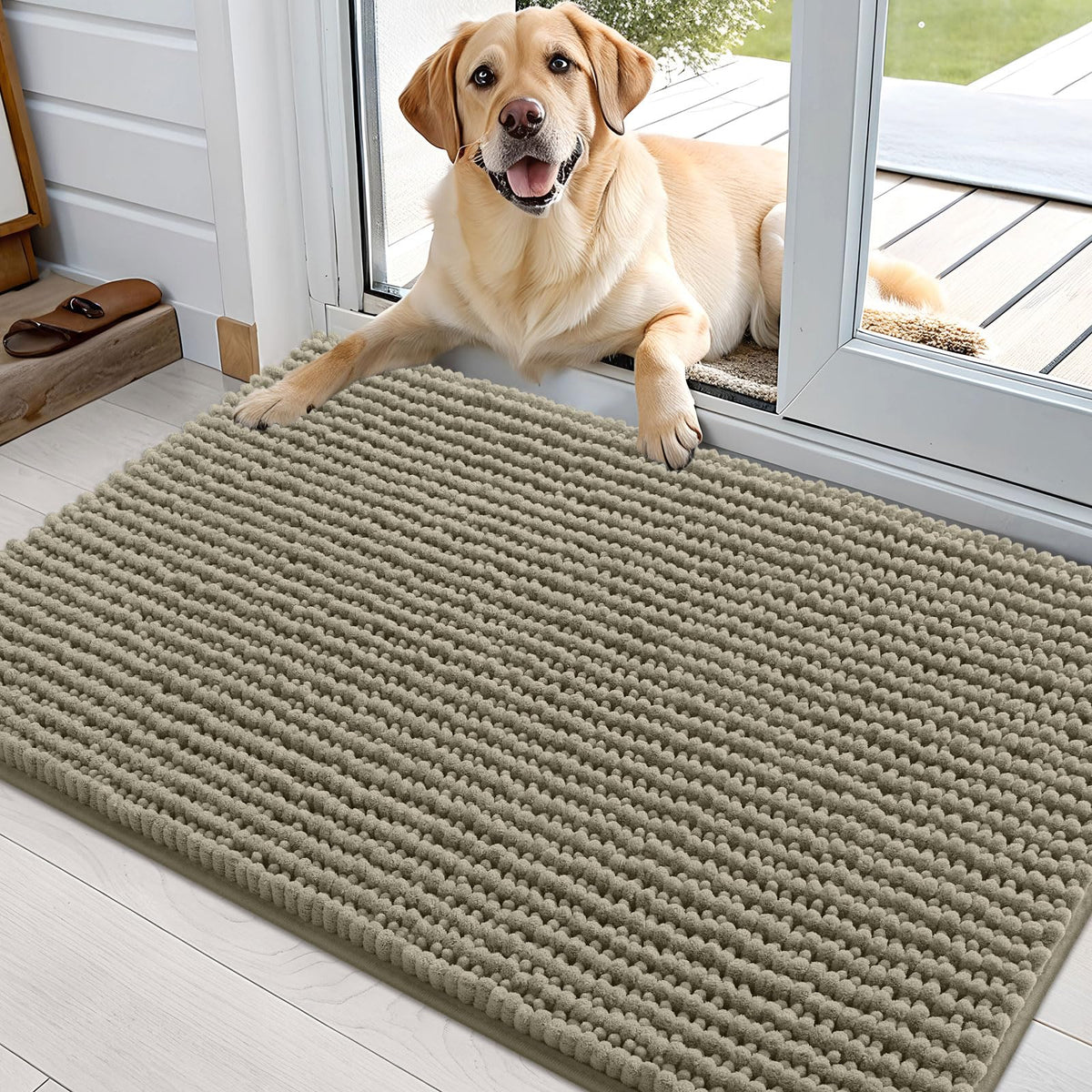 OLANLY Pet Bed Mat in 36" X 24", Warm Taupe