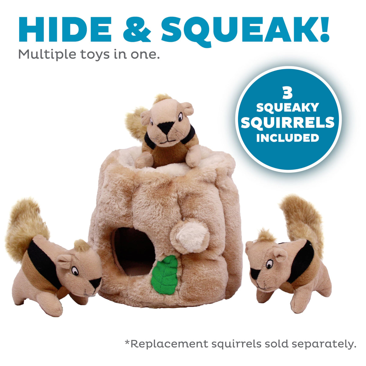 Outward Hound Pet Toy in Medium (Pack of 12), Squirrel Medium