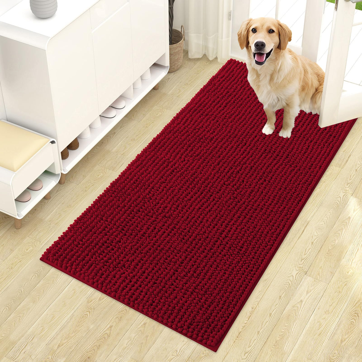 OLANLY Pet Bed Mat in 44" X 24", Red