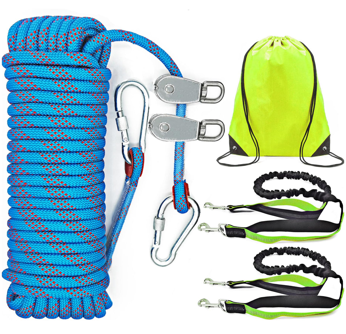 SIAELT Leash in 50Ft, Blue 2dogs