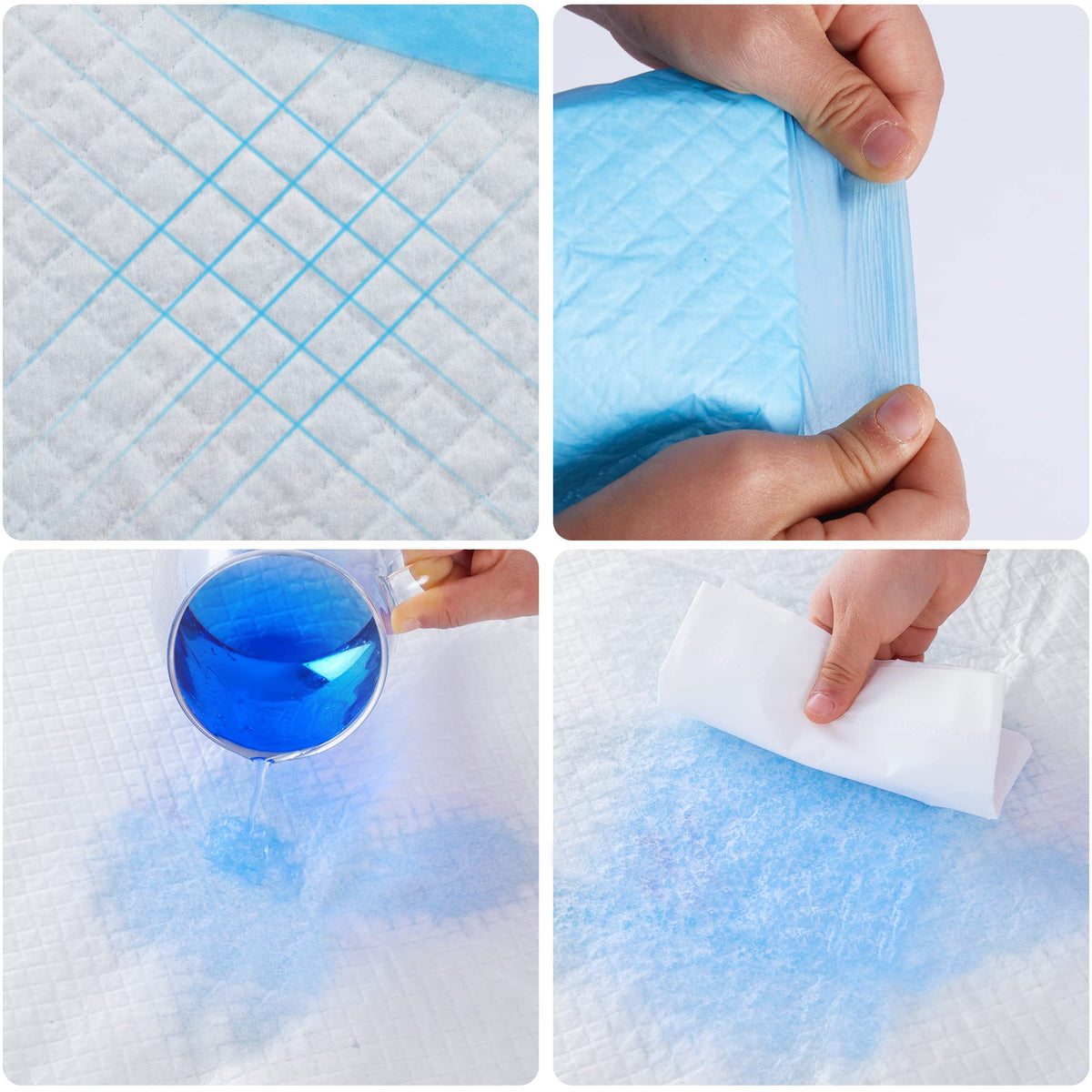BESTLE Disposable Incontinence Surface Protector in 24"x24"-80 Count, Blue