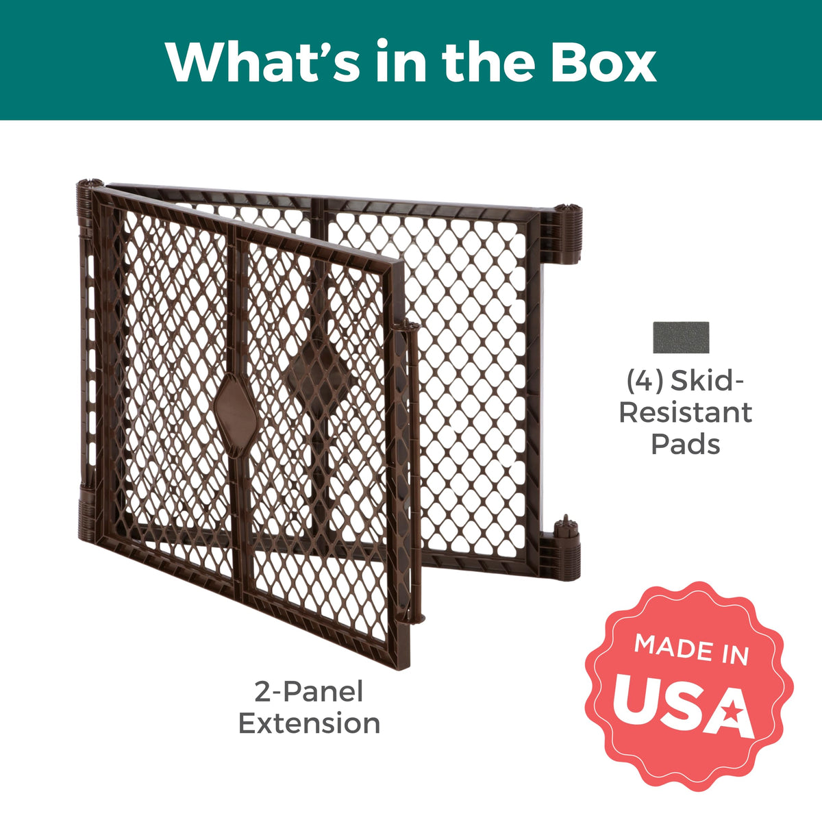MYPET Pet Playpen in 2-Panel Extension, Espresso