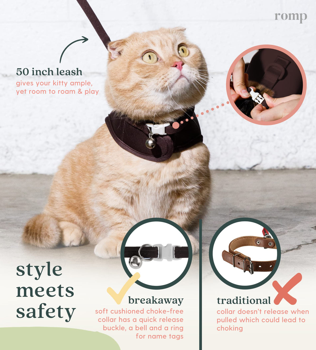 ROMP Animal Harness in Small, Sable Brown