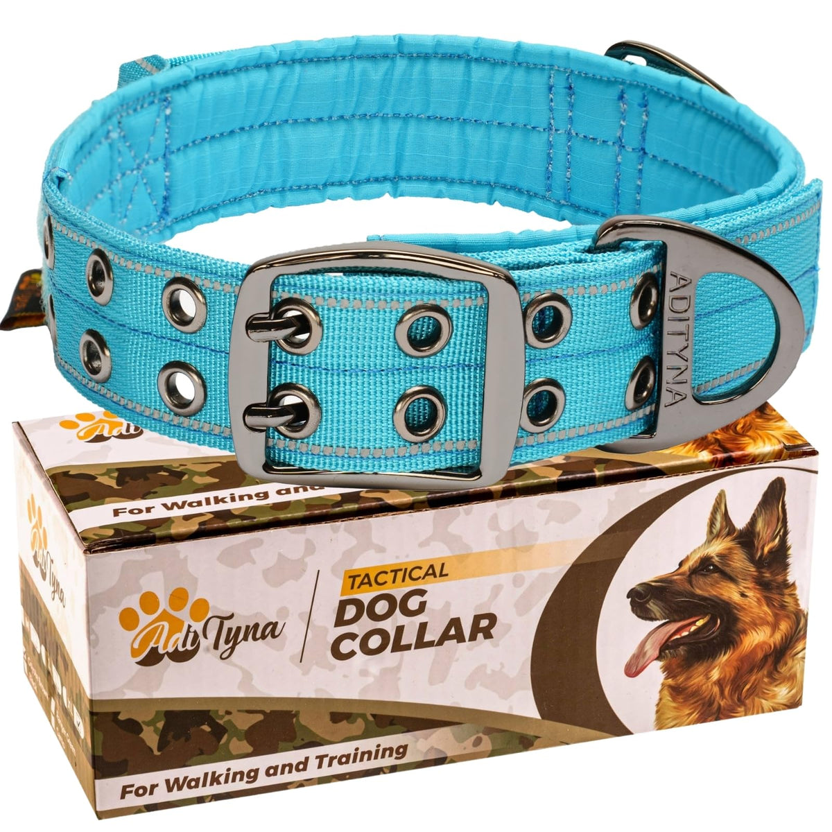 ADITYNA Animal Collar in Extra-Large: Fit 24-30" Neck, Blue