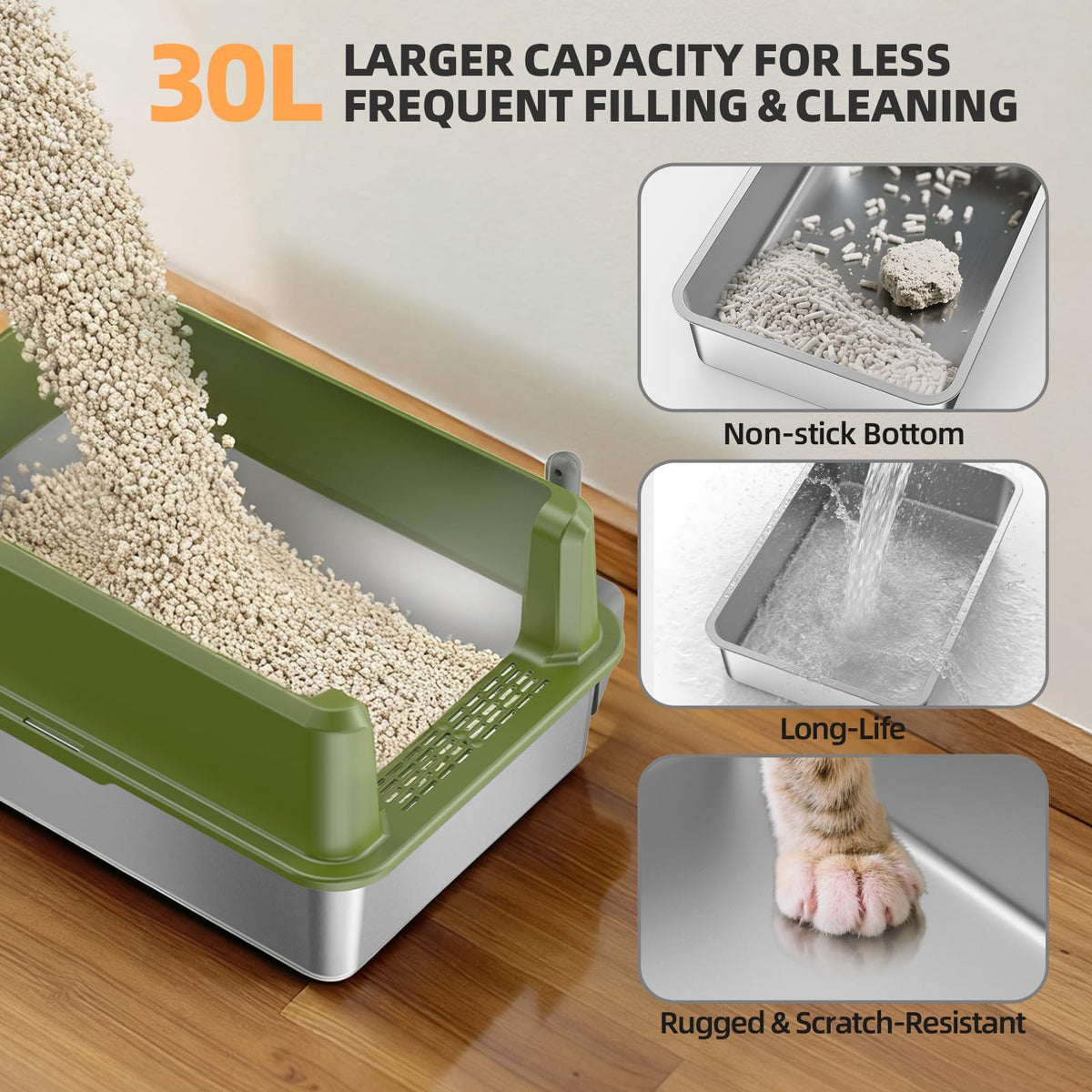 WoofiGo Litter Box in X-Large, 2 - Green (Pack of 1)
