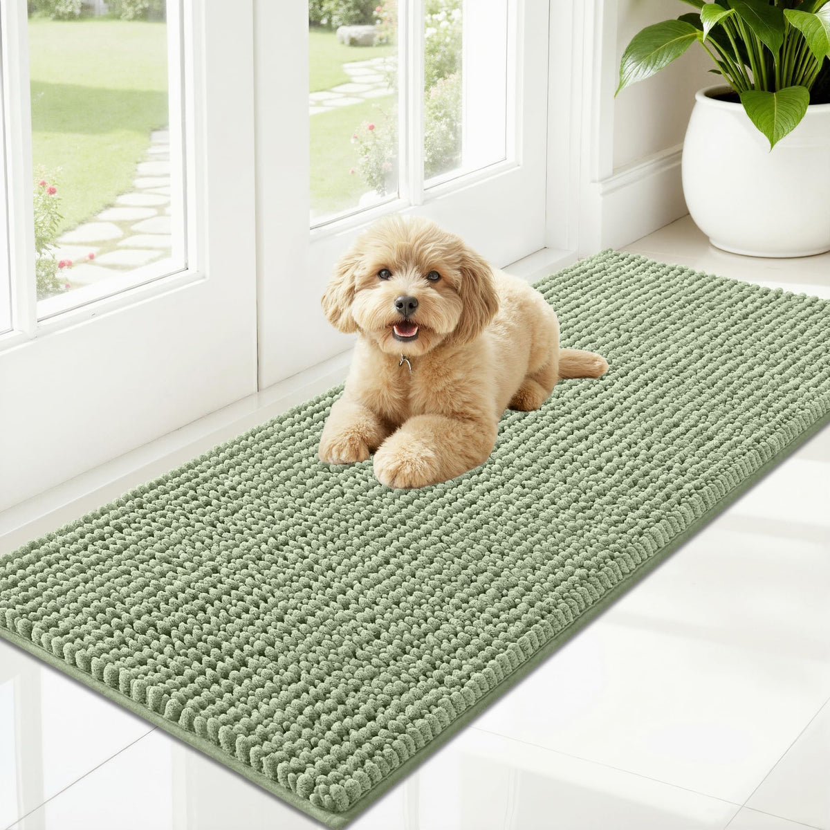 OLANLY Pet Bed Mat in 47" X 20", Sage Green