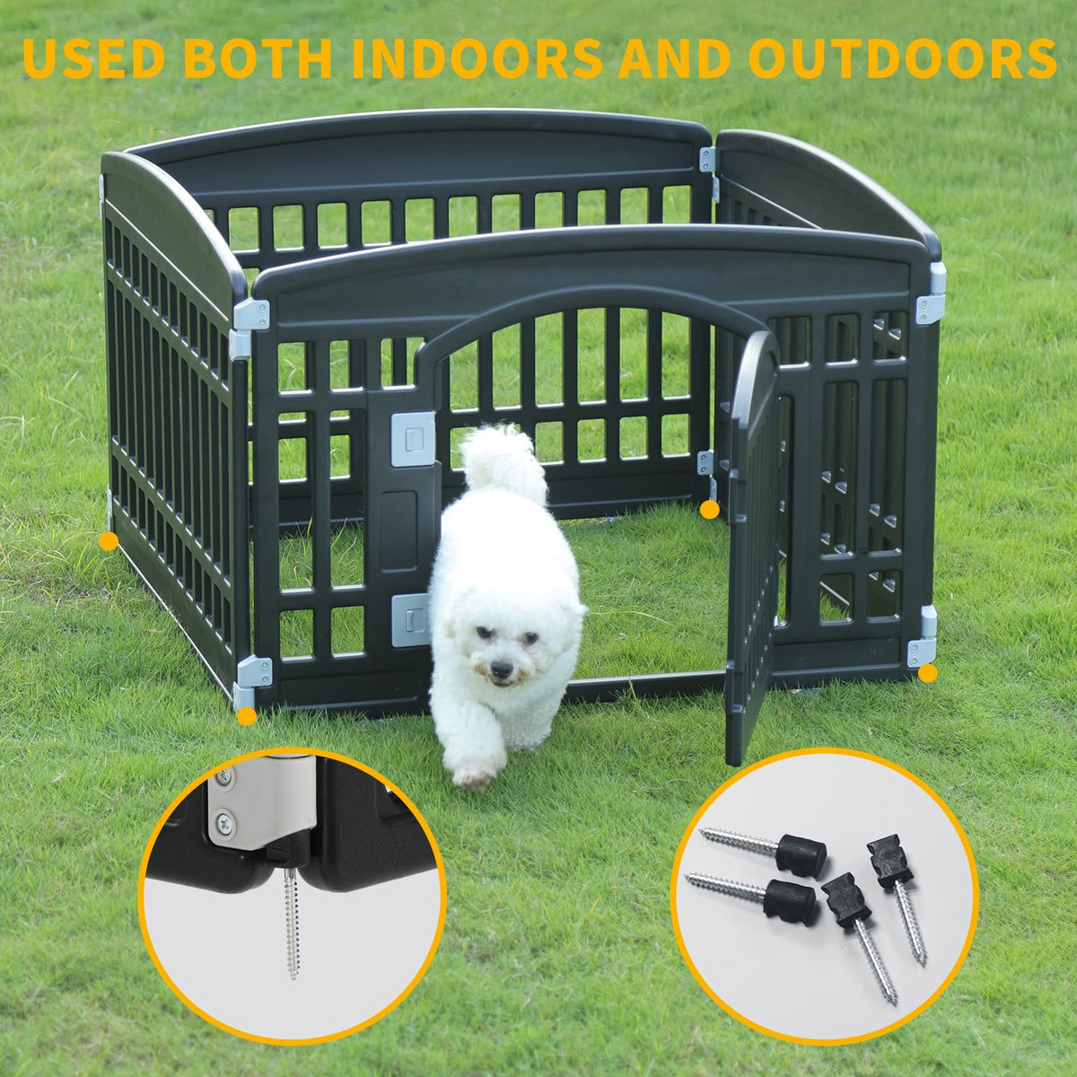 Gupamiga Pet Playpen in Black