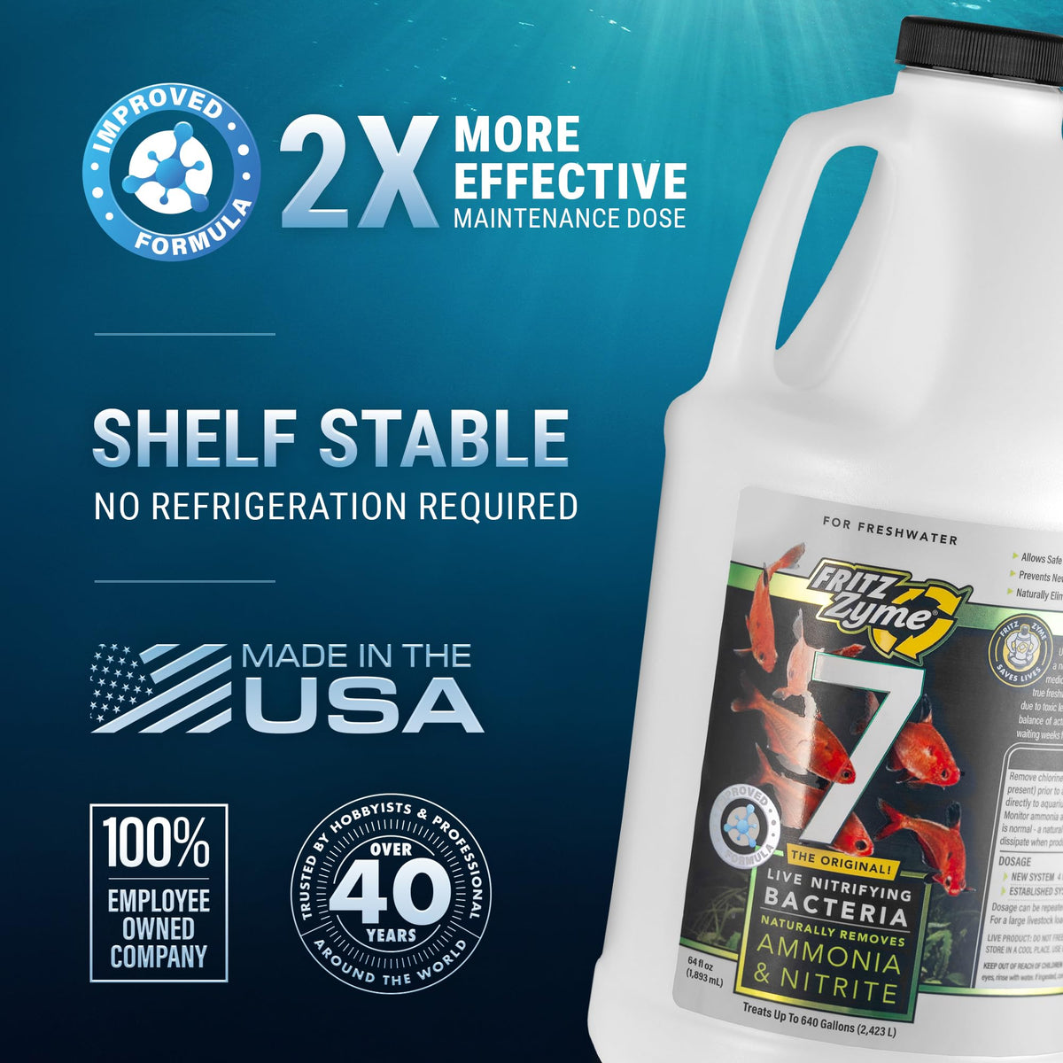 Fritz Aquatics Aquarium Pond Water Treatment in 64 oz