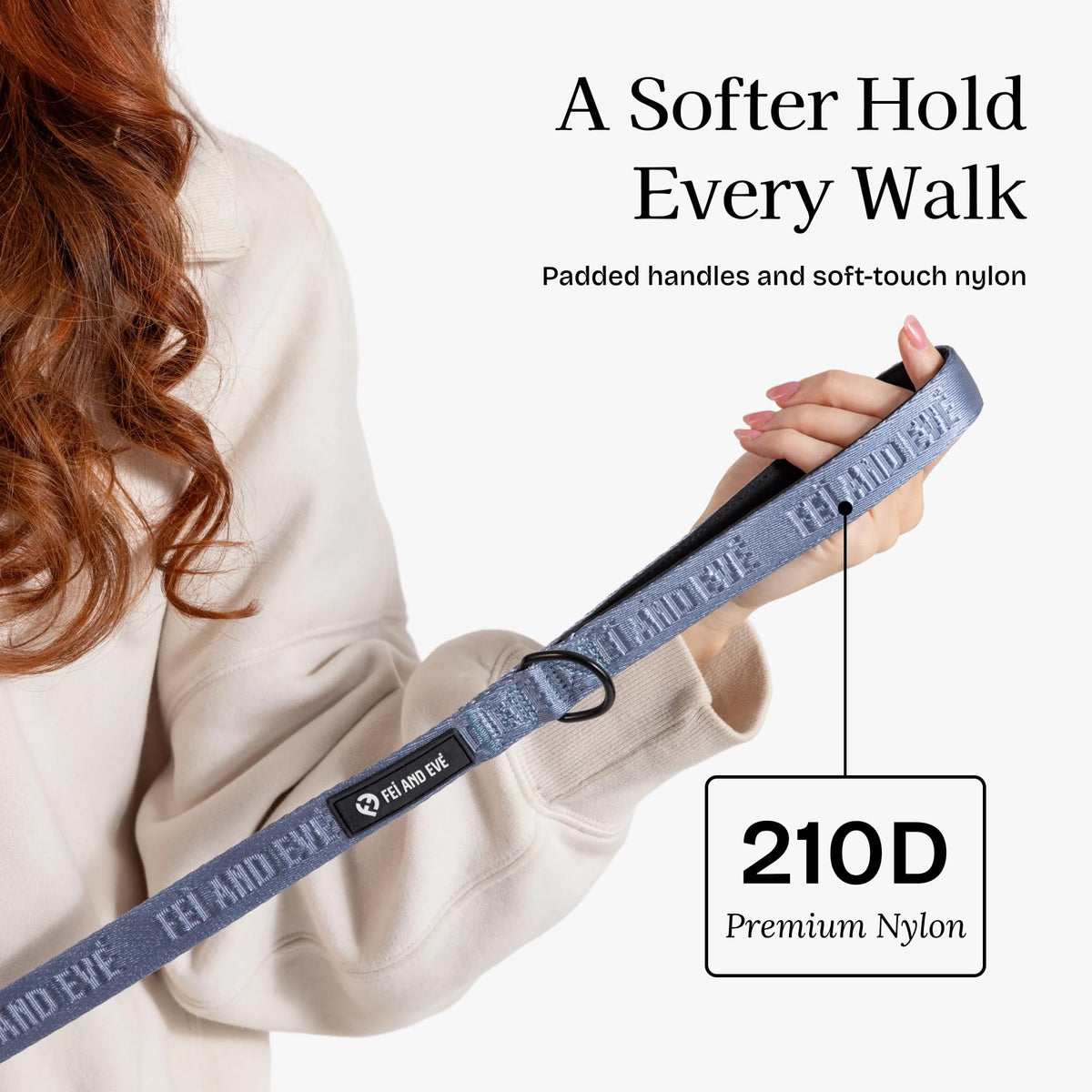 Fei and Eve Leash in 4FT, Dusk Blue