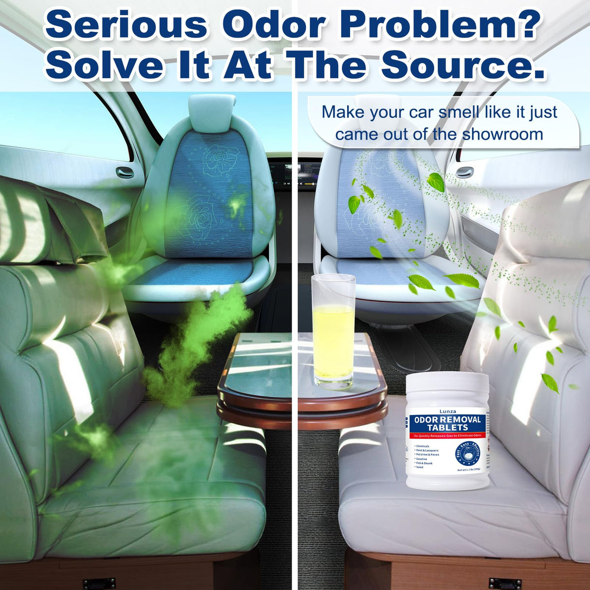 QUBIT Area Deodorizer in 500 Count (Pack of 1), White