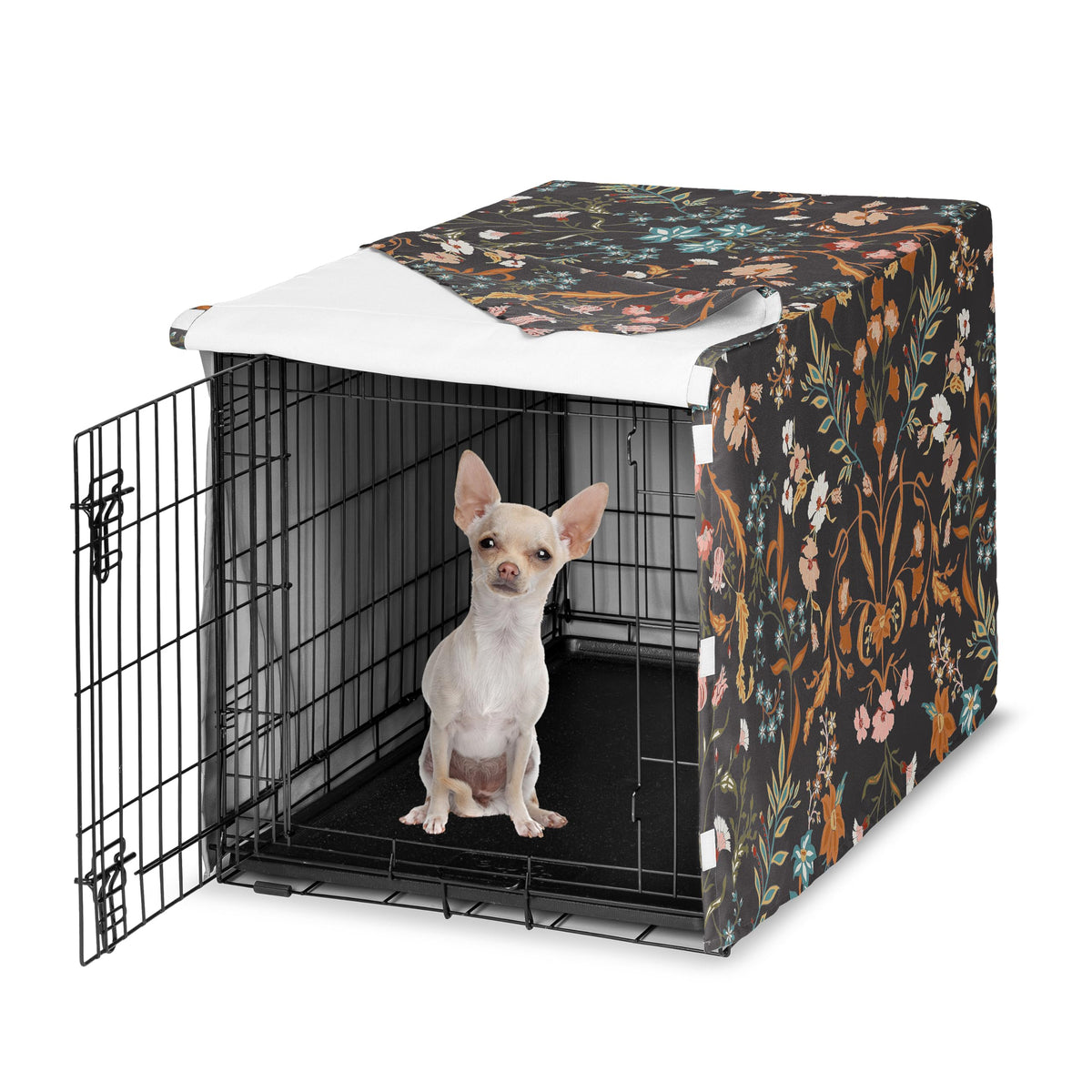 Sweet Jojo Designs Animal Cage in 24.0"L x 20.0"W x 18.5"H, Wild Flower Black