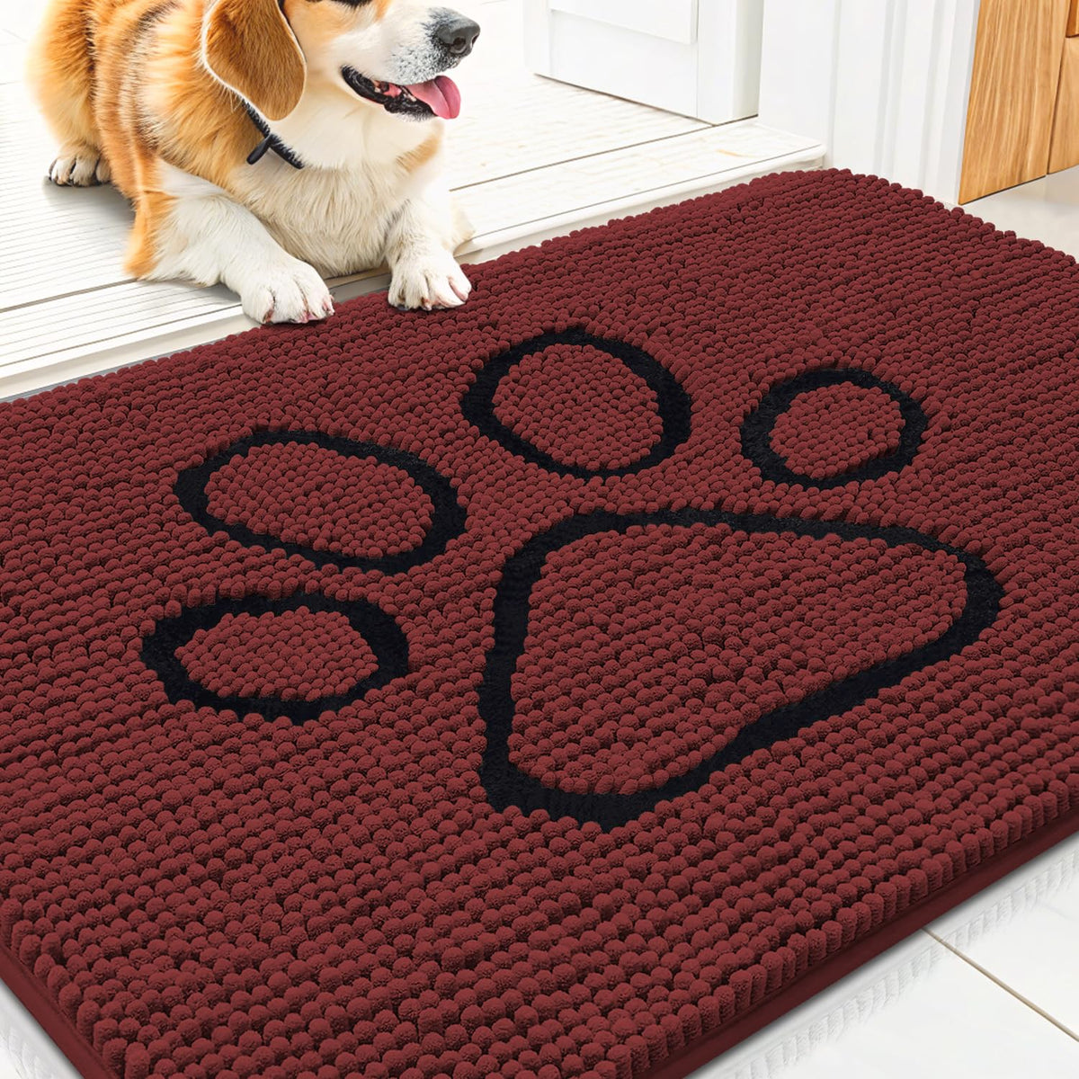 Smiry Rug in 30"X20", Caramel Russet and Black