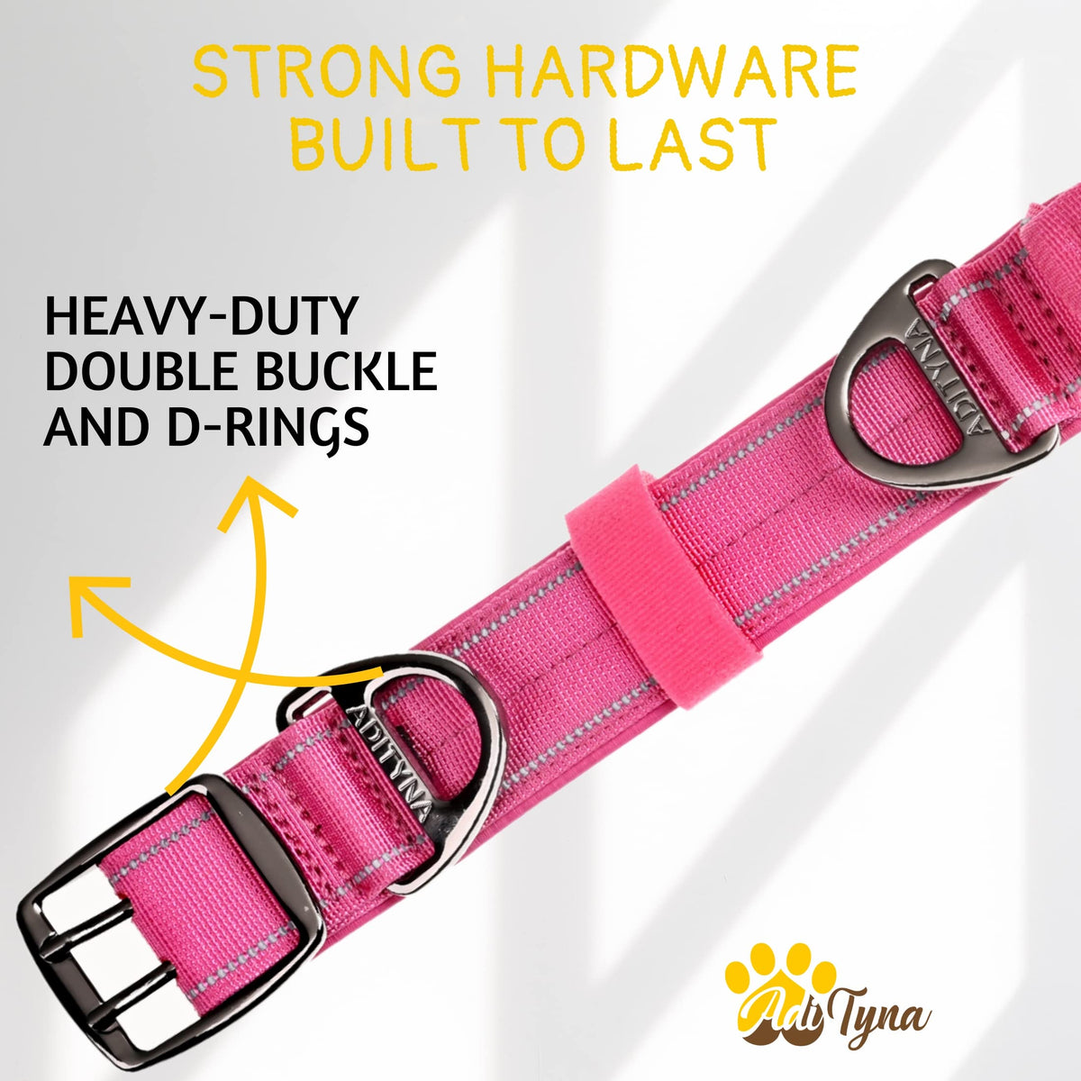 ADITYNA Animal Collar in Extra-Large: Fit 24-30" Neck, Pink
