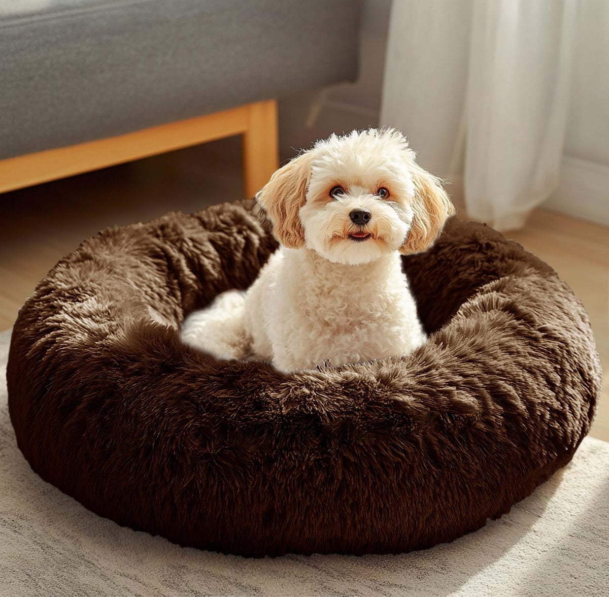 JOLLYVOGUE Pet Bed Mat in 23", Coffee