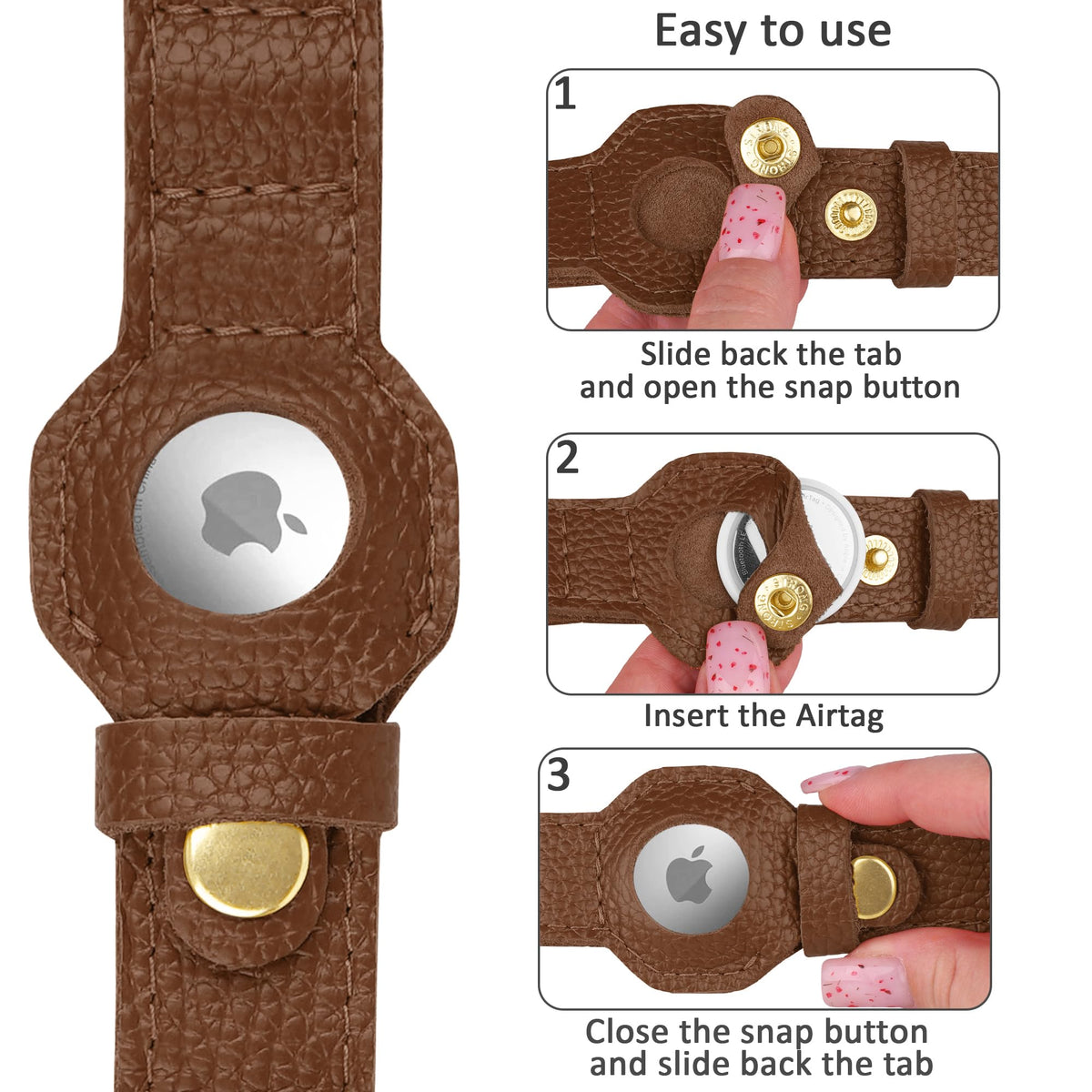 BUDKAS Animal Collar in XS, 9"-12" Neck Fit, Brown