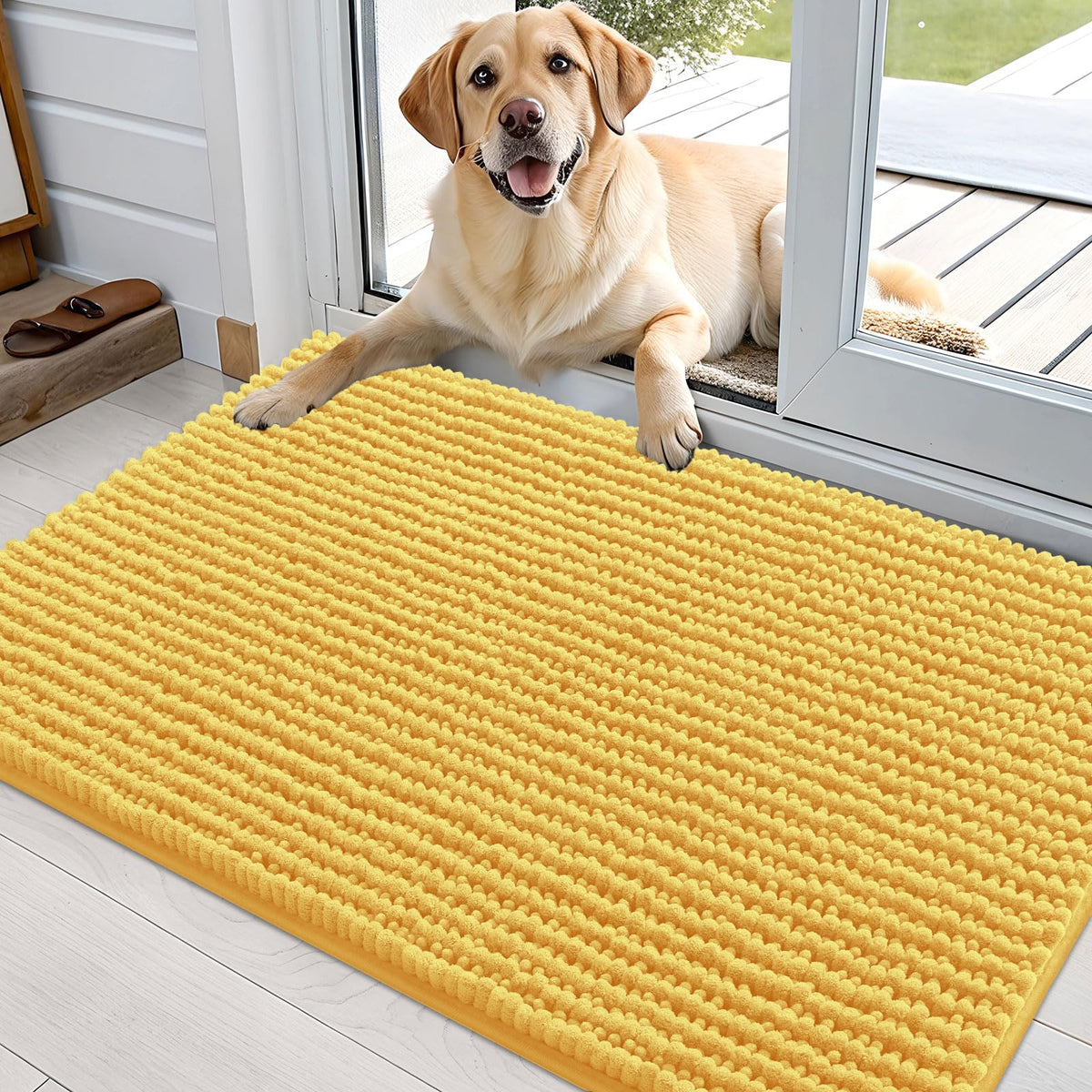 OLANLY Pet Bed Mat in 36" X 24", Yellow