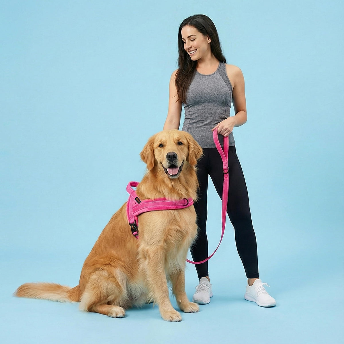 Didog Leash in 3/4''x 4 FT, Hot Pink